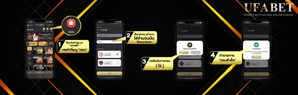 วิธีฝากถอน UFABET